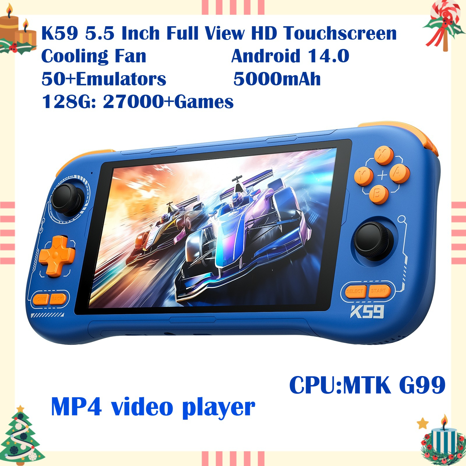 Retro Gaming Qss - K59 Pro Android 14 Handheld Game