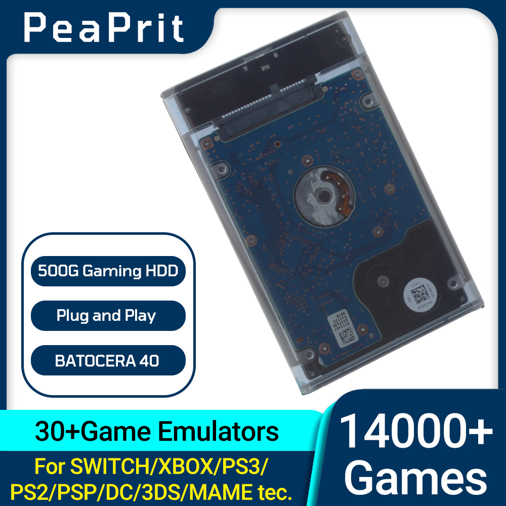 Retro Gaming Batocera - PEAPRIT 500G Gaming HDD Retro Game