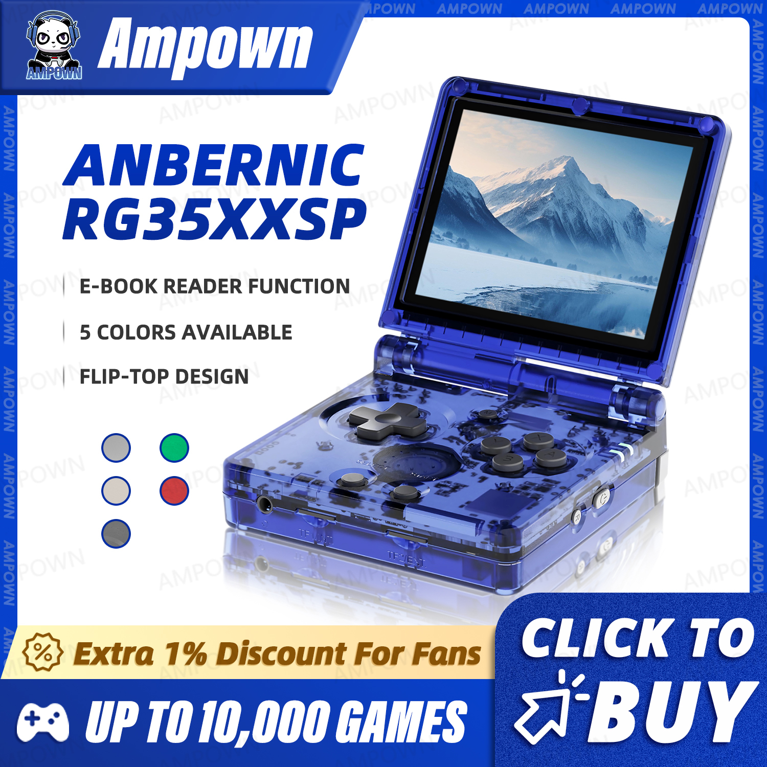 Retro Gaming Qss - ANBERNIC RG35XXSP Flip Game Console 3.5''