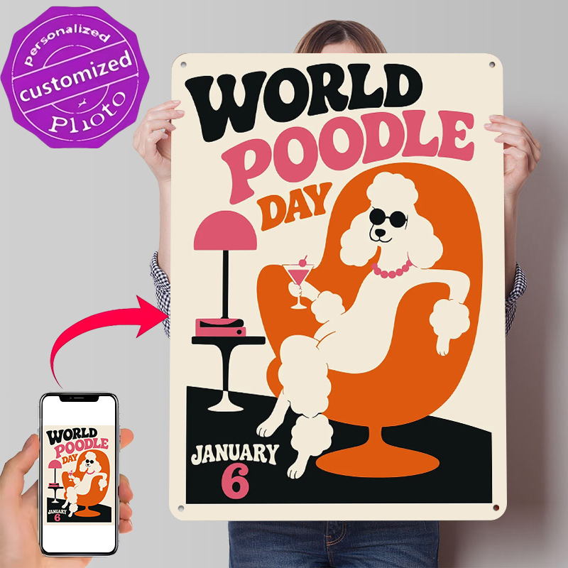 World Of Retro Gaming - World Poodle Day Retro Tinplate Poster