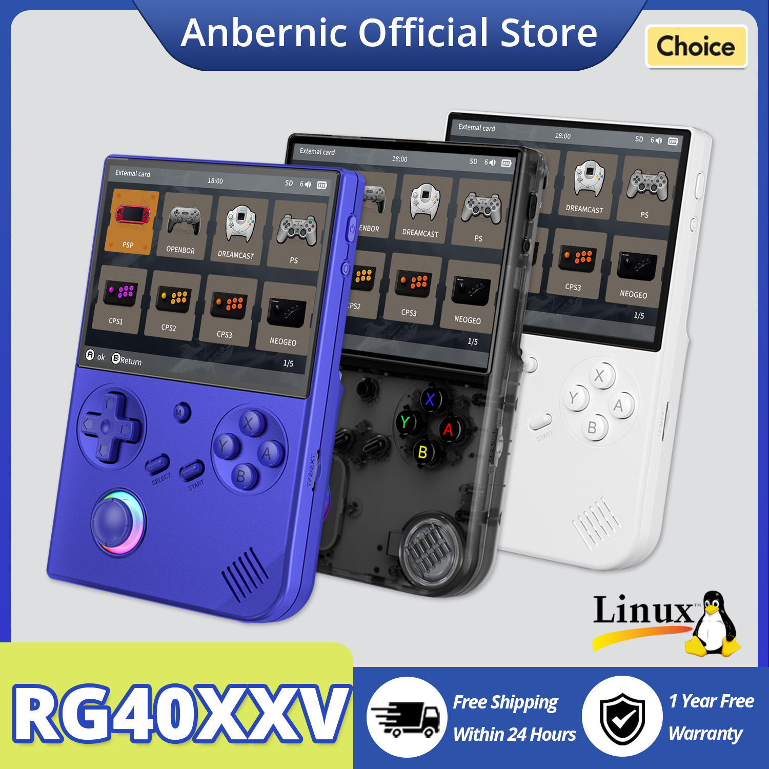 Retro Gaming Qss - ANBERNIC RG40XX V Handheld Game Console