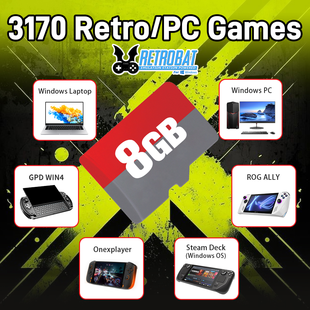 Retro Gaming Emulator Console - 8GB Game TF Card with 3170