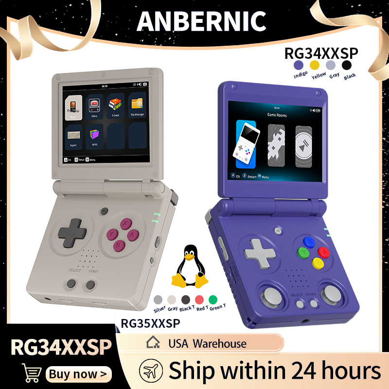 Anbernic RG34XXSP RG35XXSP Fli - Retro Gaming Qss のレビューと価格