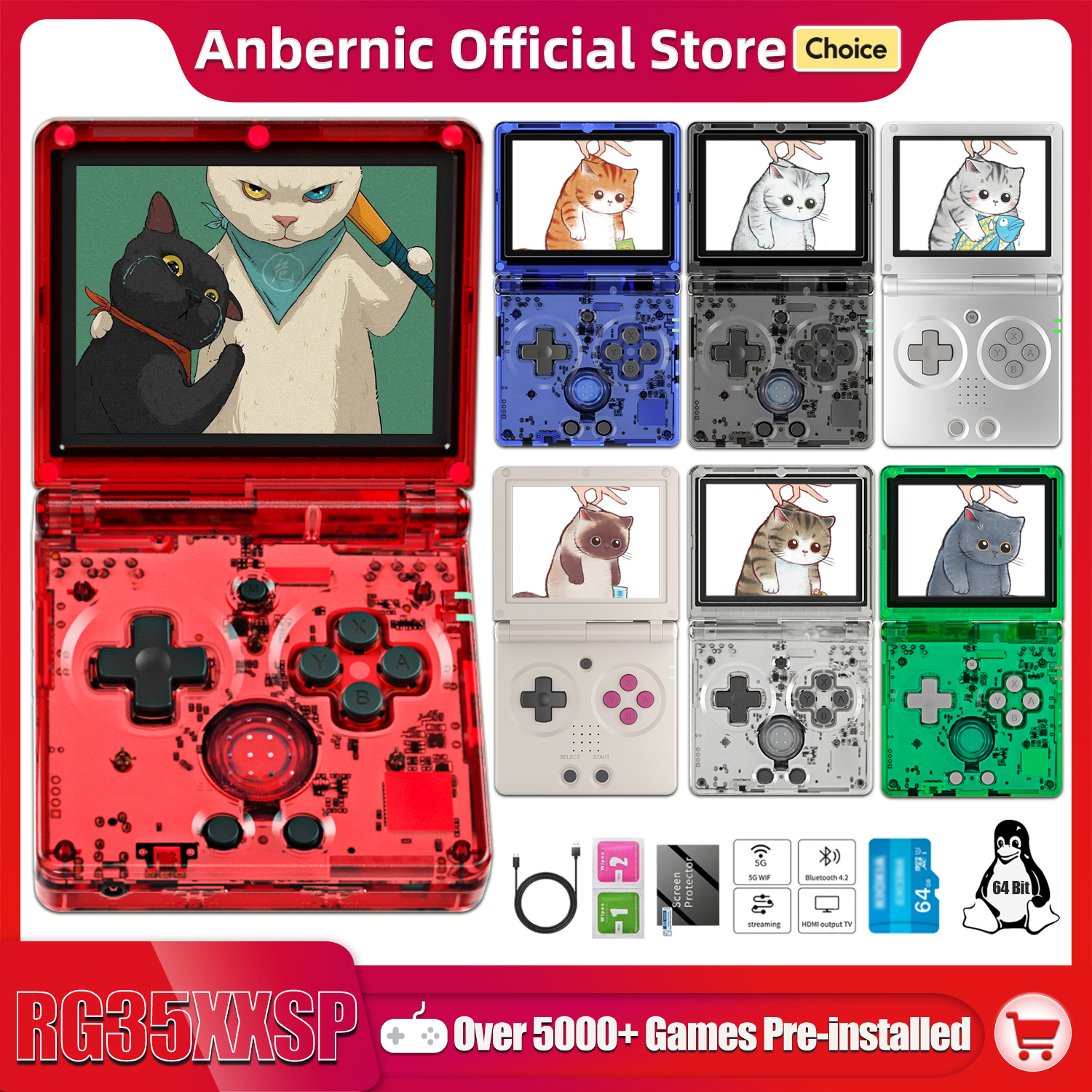 Anbernic NEW RG35XXSP Flip Han - Retro Gaming Qss のレビューと価格