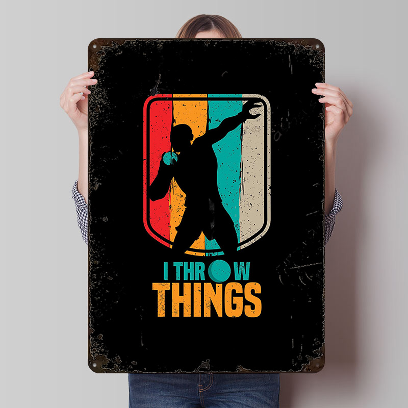Funny Shot Put Gift Idea Tin P - Retro Gaming Room Ideas のレビューと価格