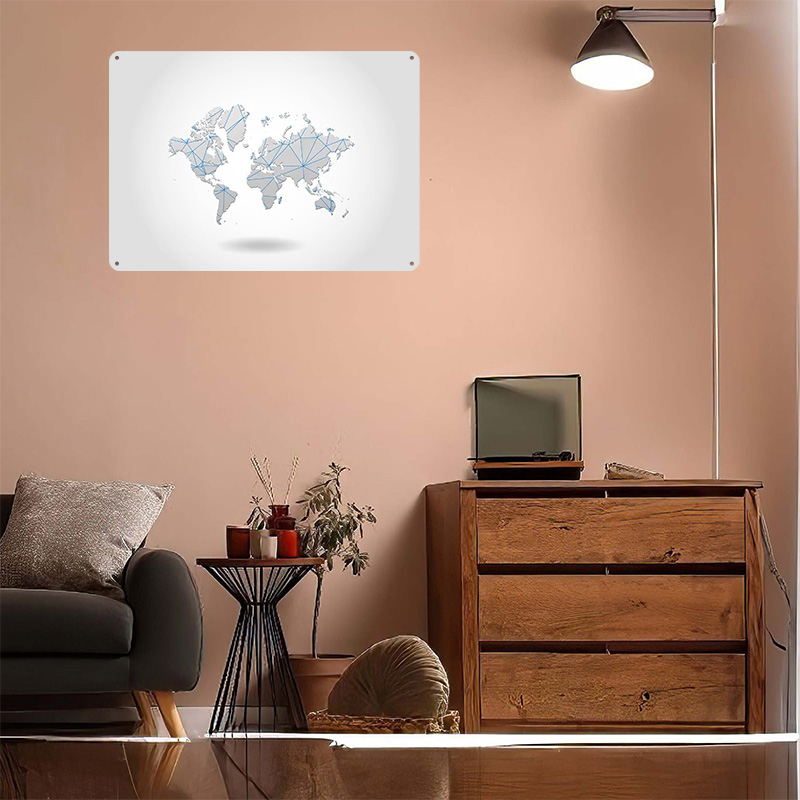 World Map Tinplate Poster Cust - World Of Retro Gaming のレビューと価格