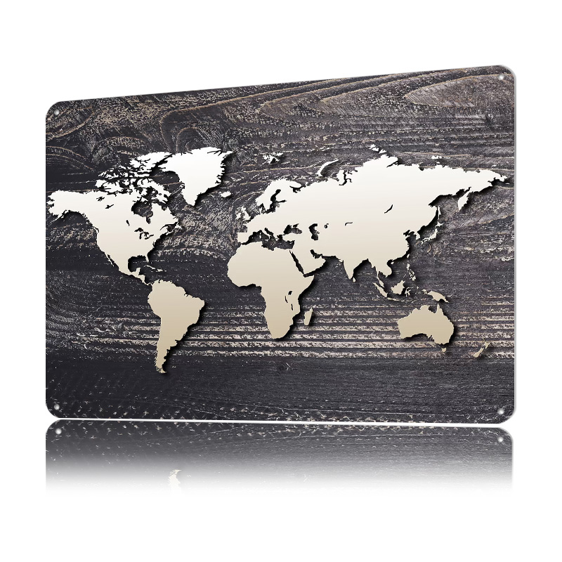 World Map 4 Metal Poster Custo - World Of Retro Gaming のレビューと価格