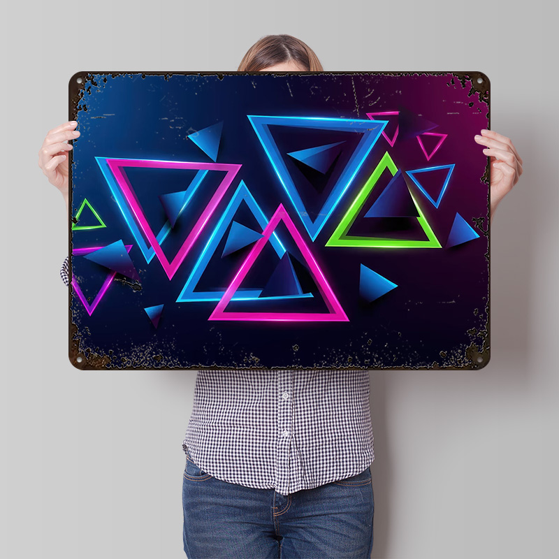 Neon Triangles Abstract Backgr - Background Retro Gaming のレビューと価格