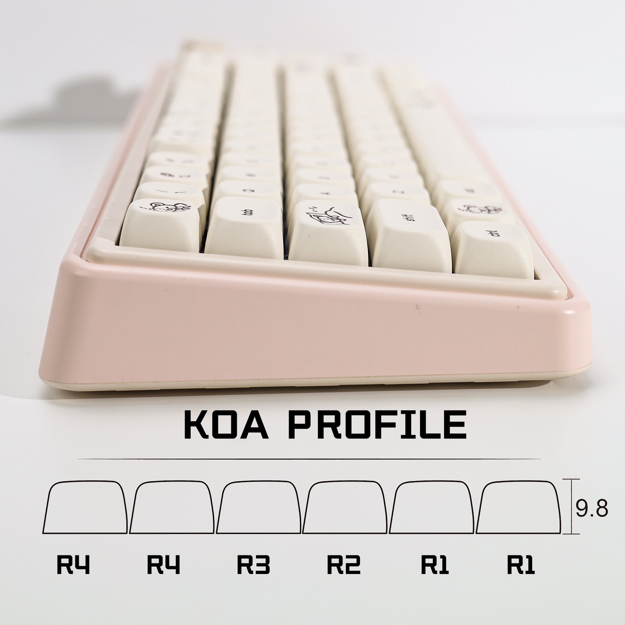 KBDiy Cute Bear Tales Keycaps  - Retro Gaming Style のレビューと価格