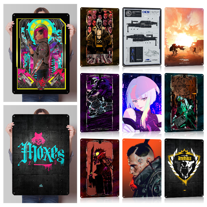 Cyberpunk Metal Posters Custom - Retro Gaming Desk のレビューと価格