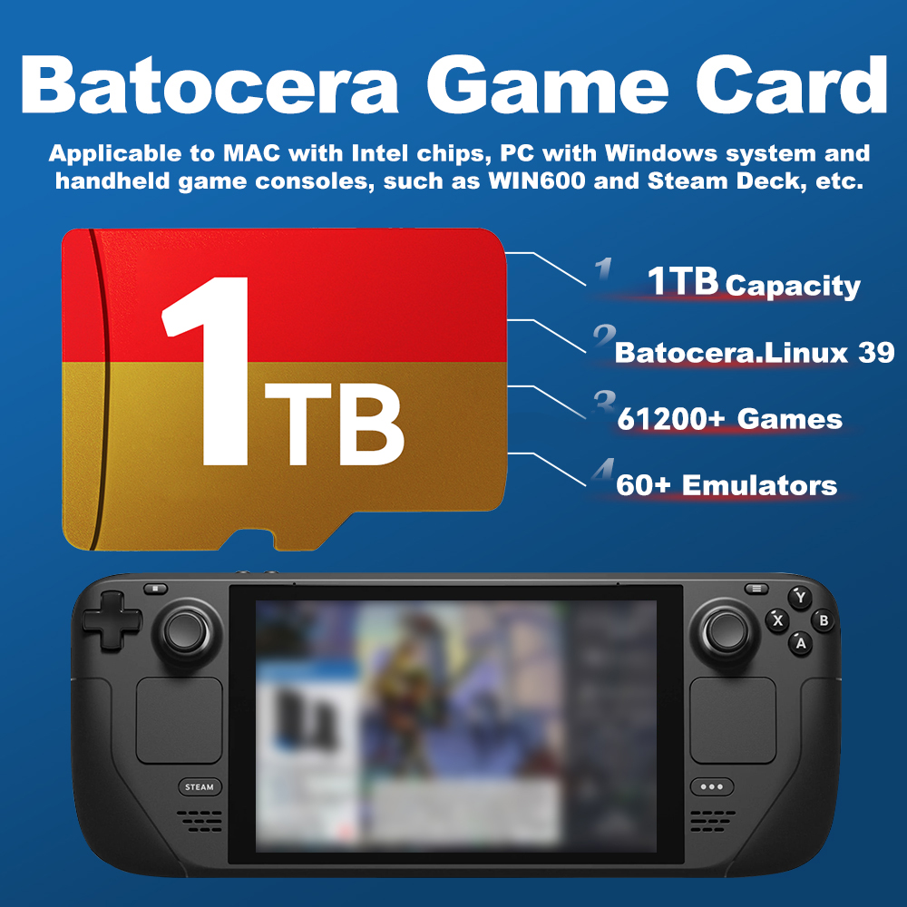 1TB Game TF Card for Steam Dec - Retro Gaming Batocera のレビューと価格