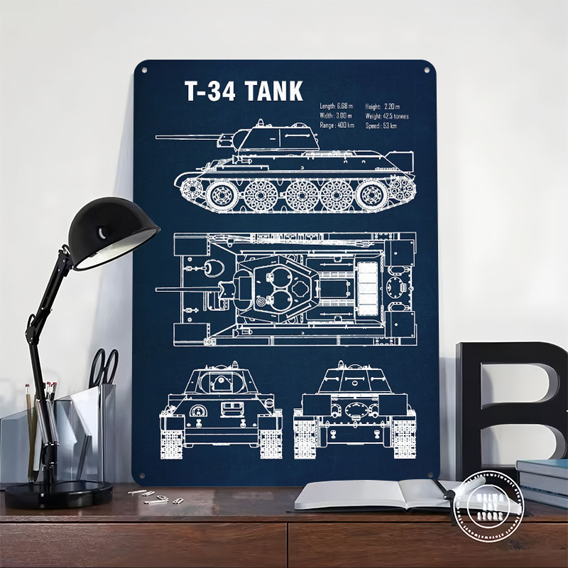 T 34 Tank Printing Poster Cust - Retro Gaming Desk のレビューと価格