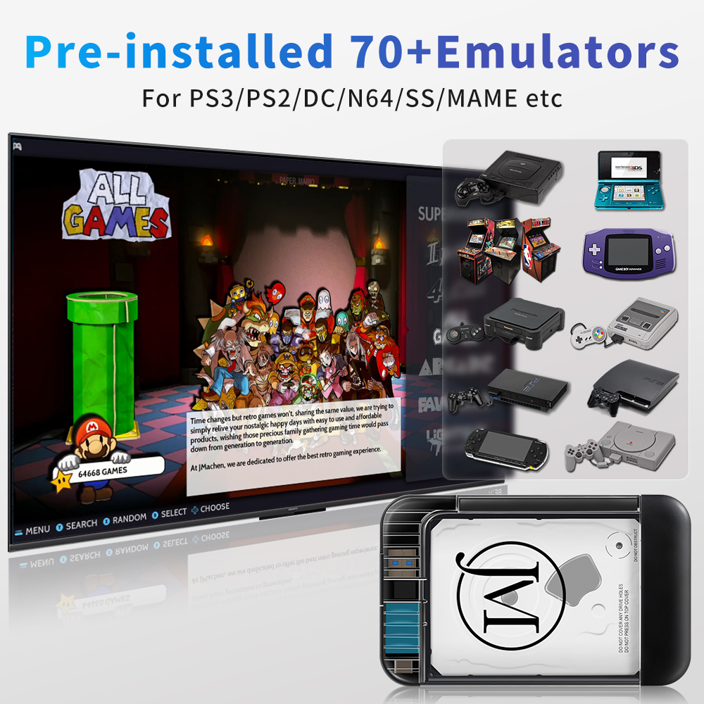 RETROBAT Portable 500G Gaming  - Retro Gaming Qss のレビューと価格
