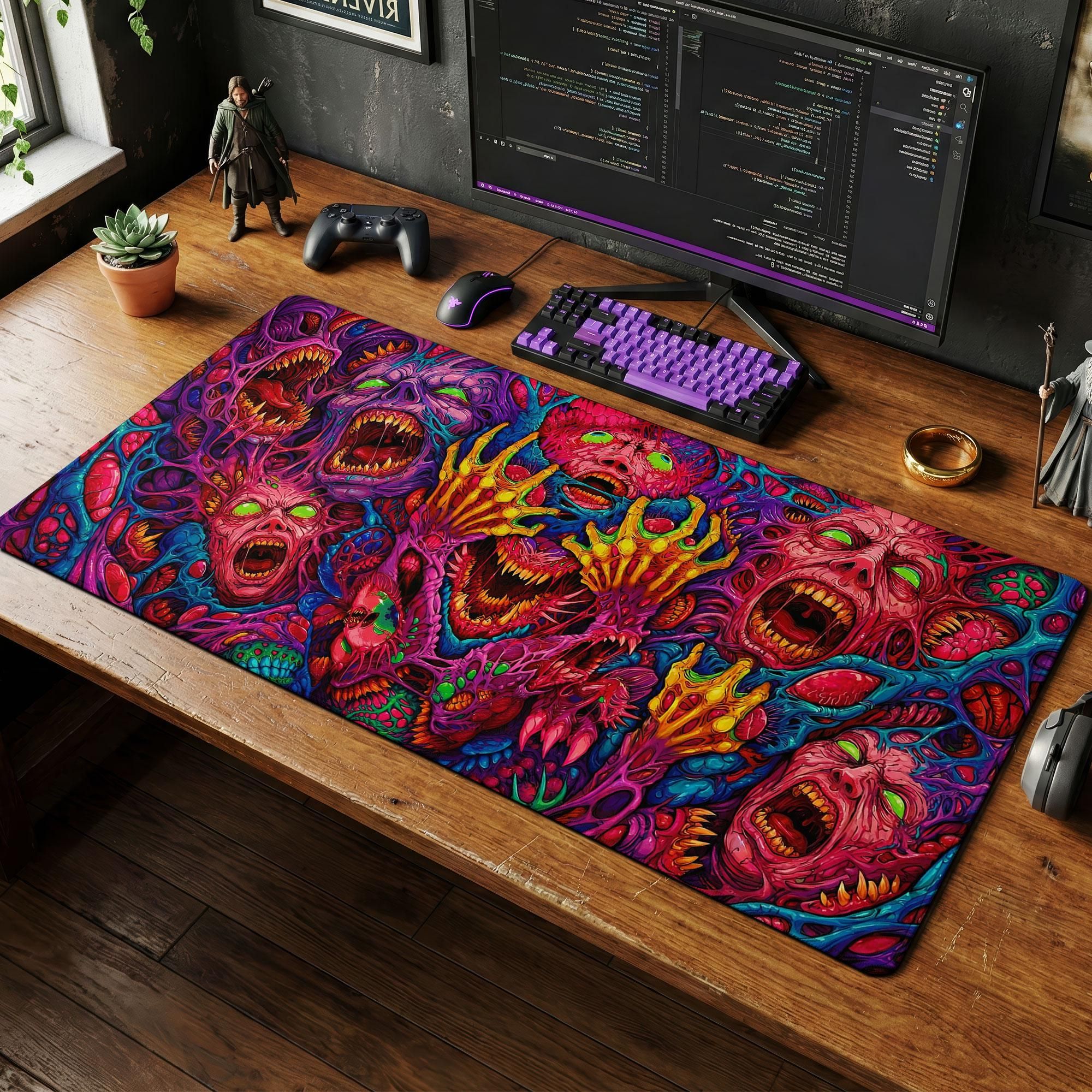 Japan Red Mouse Pad Neon Gore  - Retro Gaming Style のレビューと価格