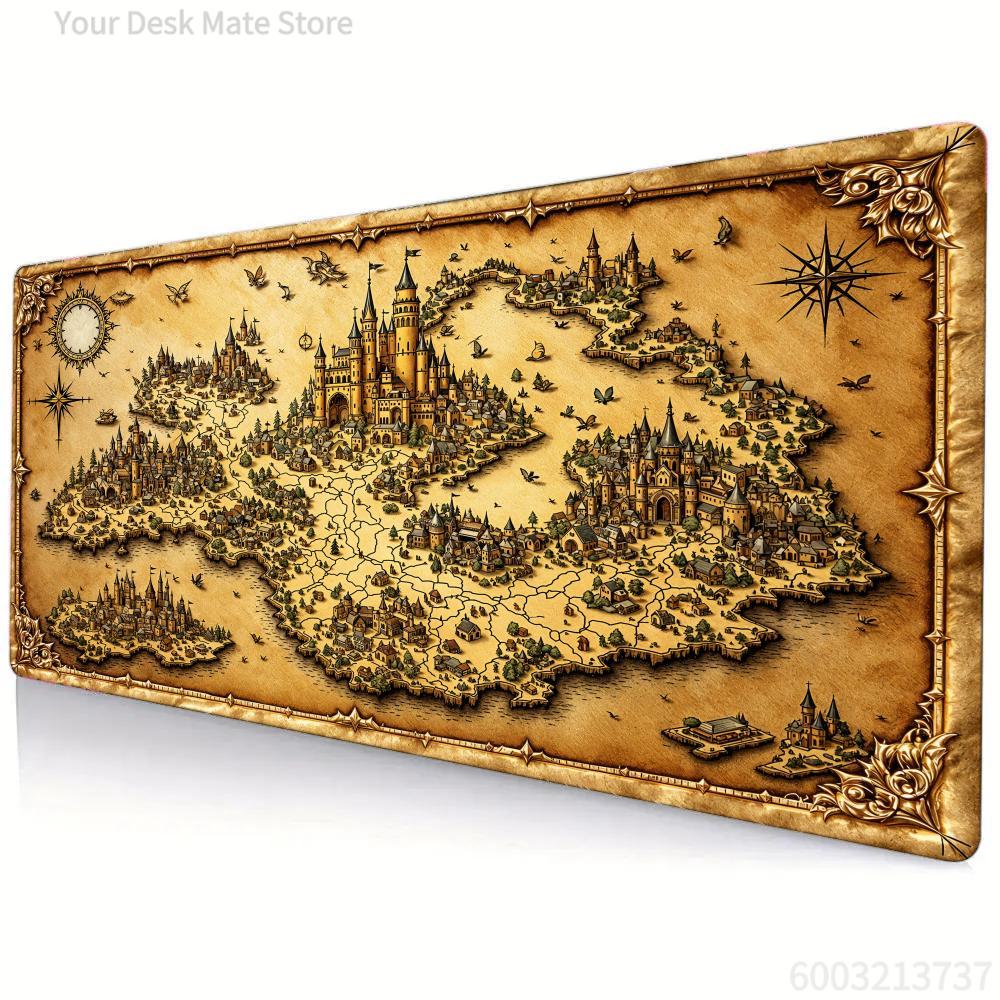 Retro Map Pattern Mouse Pad La - Retro Gaming Xl のレビューと価格