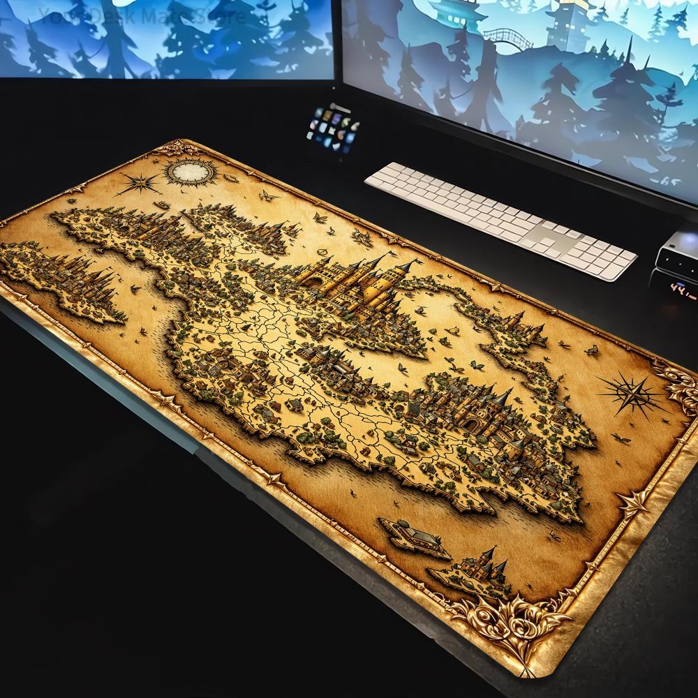 Retro Map Pattern Mouse Pad La - Retro Gaming Xl のレビューと価格
