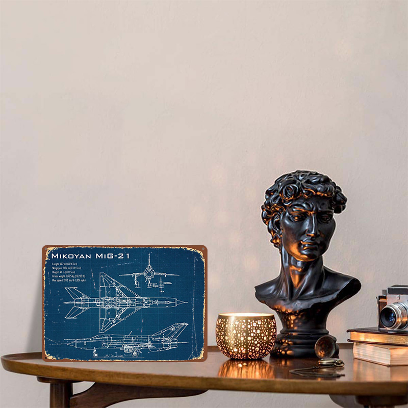 Mig 21 Aircraft Printed Poster - Retro Gaming Desk のレビューと価格