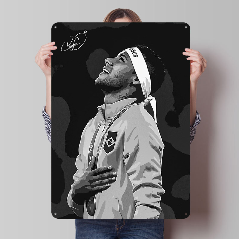 Neymar Jr. Portrait Poster Cus - Retro Gaming Desk のレビューと価格