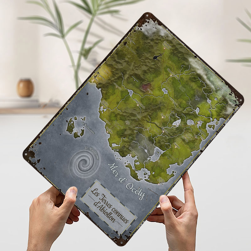 Abiollon World Map Metal Poste - World Of Retro Gaming のレビューと価格