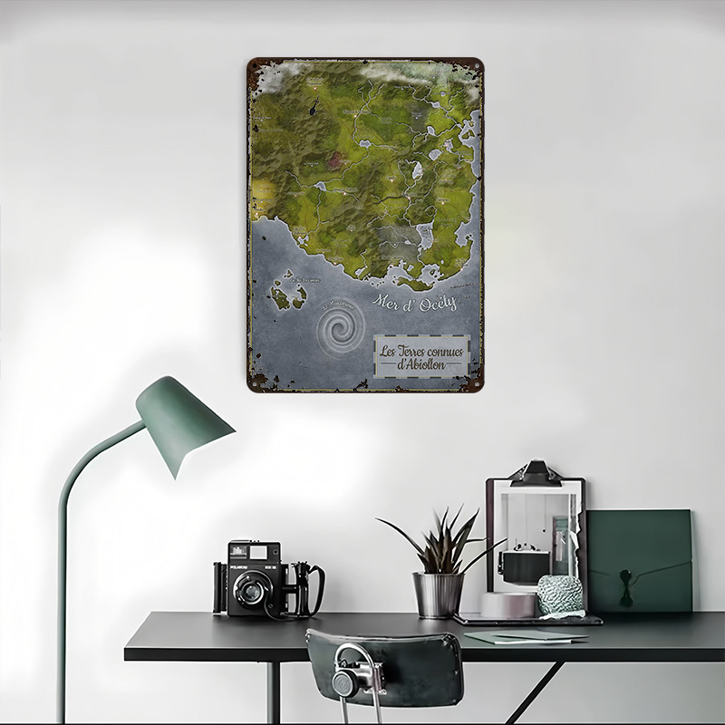 Abiollon World Map Metal Poste - World Of Retro Gaming のレビューと価格