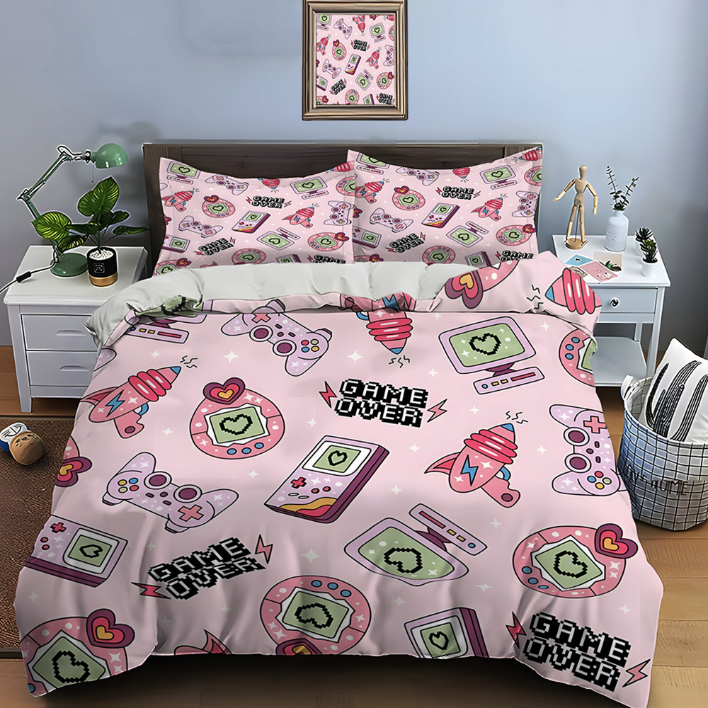Retro Gaming Icons on Pink Bac - Background Retro Gaming のレビューと価格