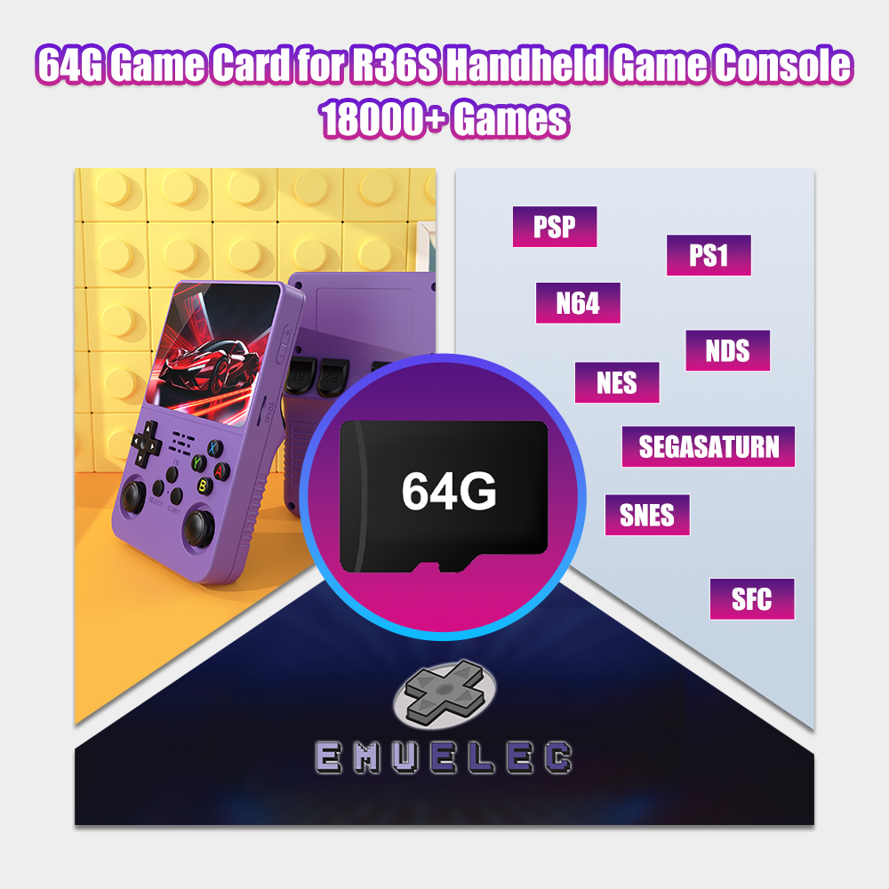 64G Game TF Card for R36S Vide - Retro Gaming Qss のレビューと価格