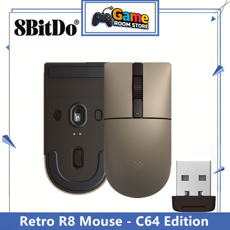 8BitDo Retro R8 Mouse - C64 Ed - Retro Gaming Style のレビューと価格