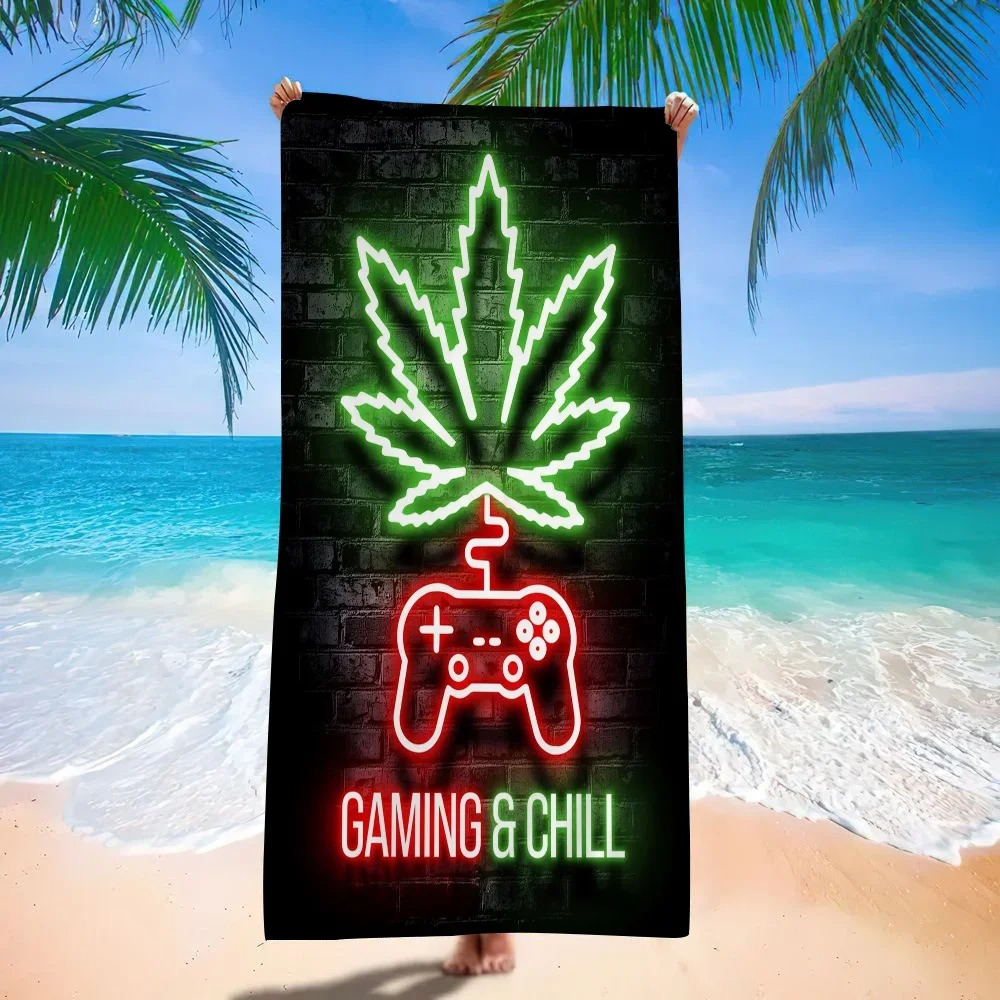 Retro Gaming Neon Beach Towel, - Background Retro Gaming のレビューと価格