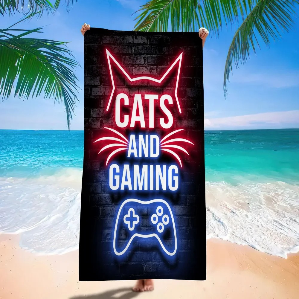 Retro Gaming Neon Beach Towel, - Background Retro Gaming のレビューと価格