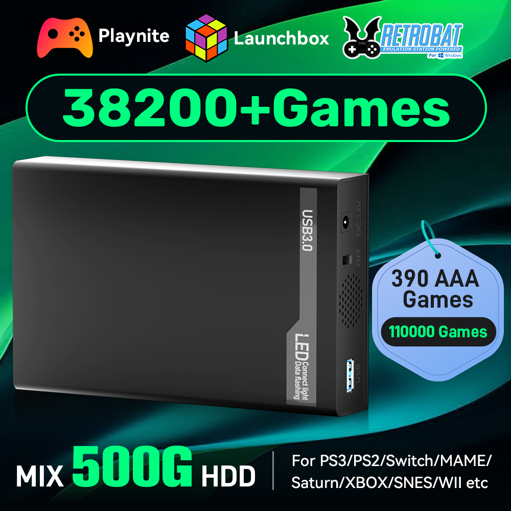 MIX500G Game Hard Drive With 3 - Retro Gaming Emulator Console のレビューと価格