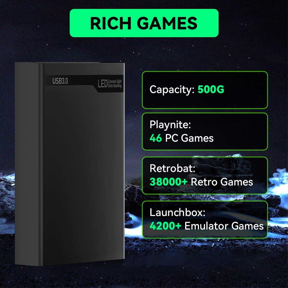 MIX500G Game Hard Drive With 3 - Retro Gaming Emulator Console のレビューと価格