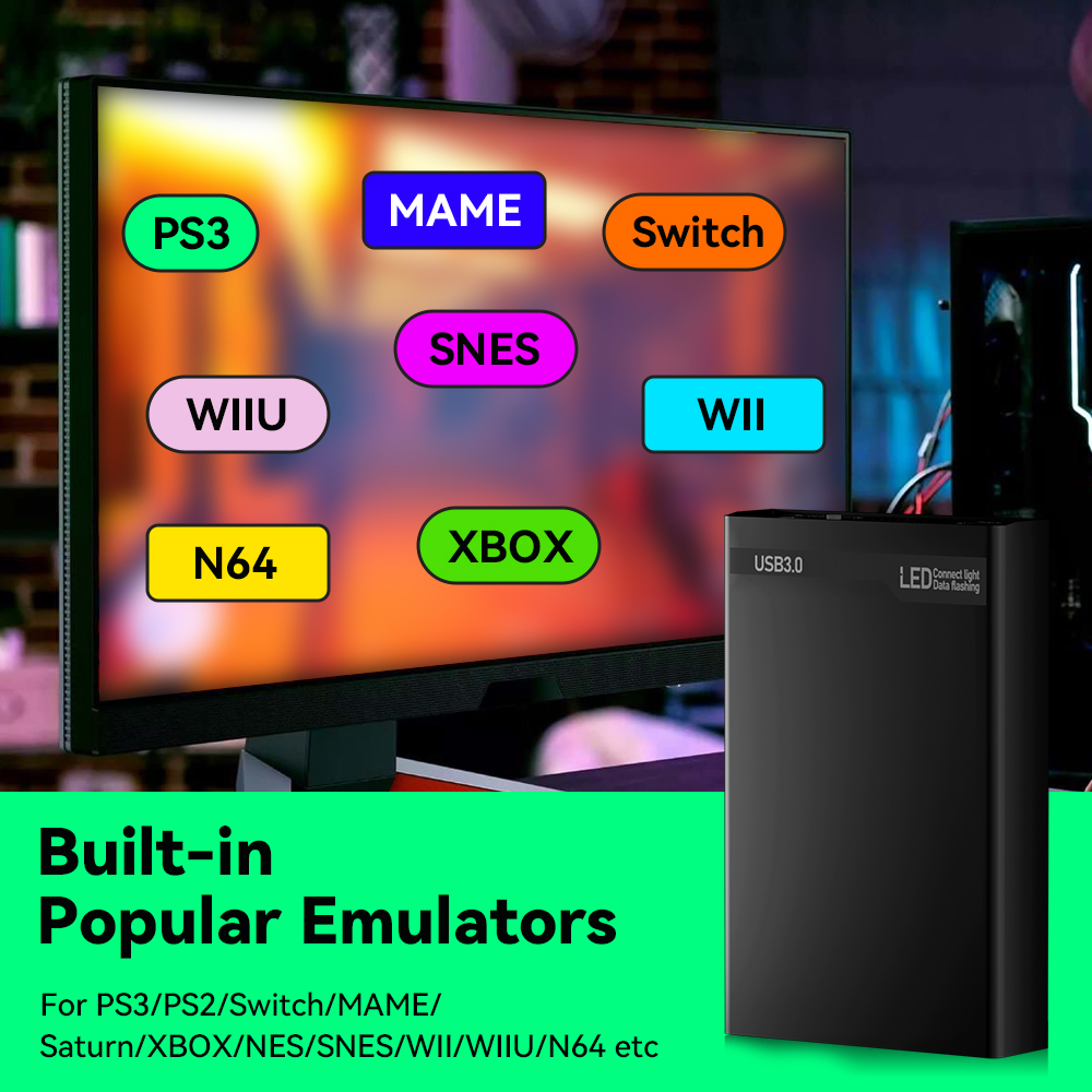 MIX500G Game Hard Drive With 3 - Retro Gaming Emulator Console のレビューと価格