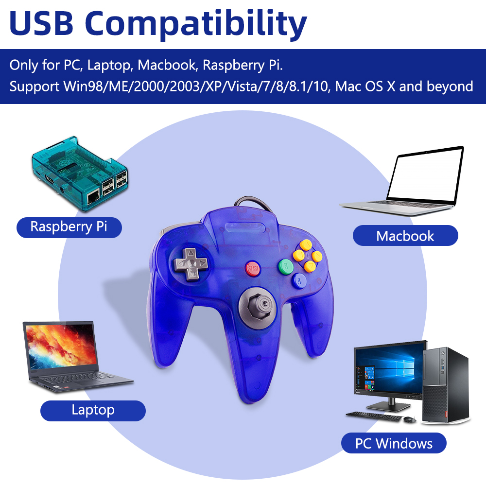 N64 Controller Classic USB Wir - Retro Gaming Emulator Console のレビューと価格