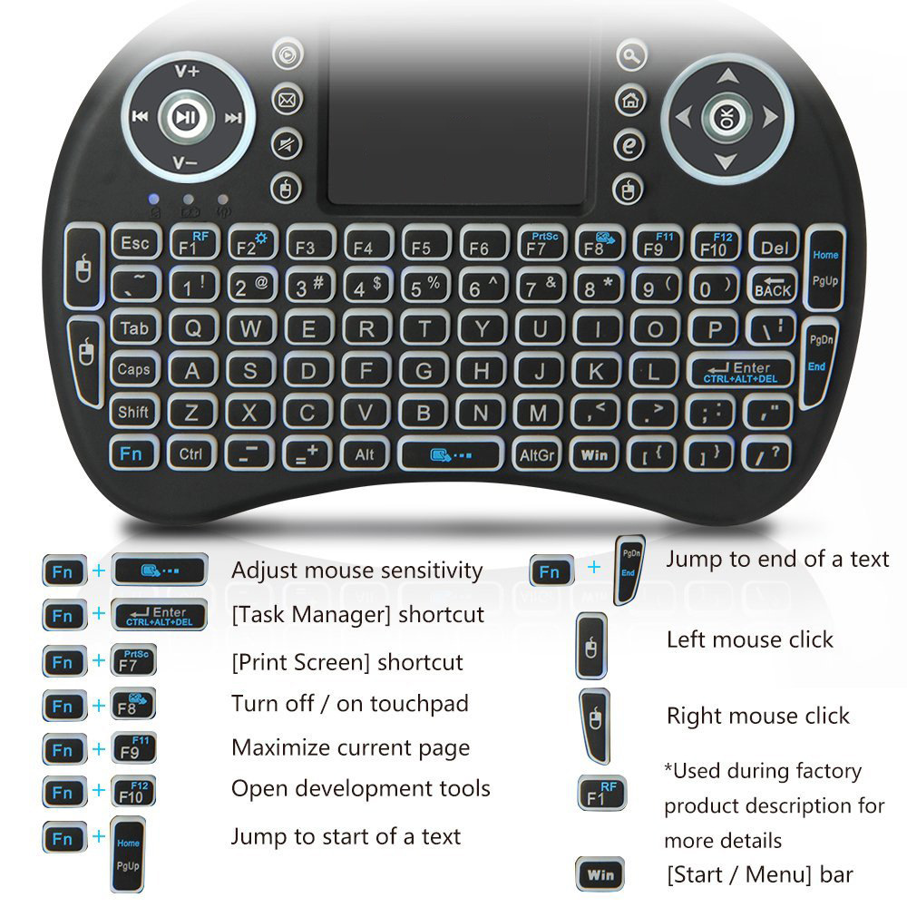 Backlit Mini Wireless Keyboard - Retro Gaming Zx Spectrum のレビューと価格