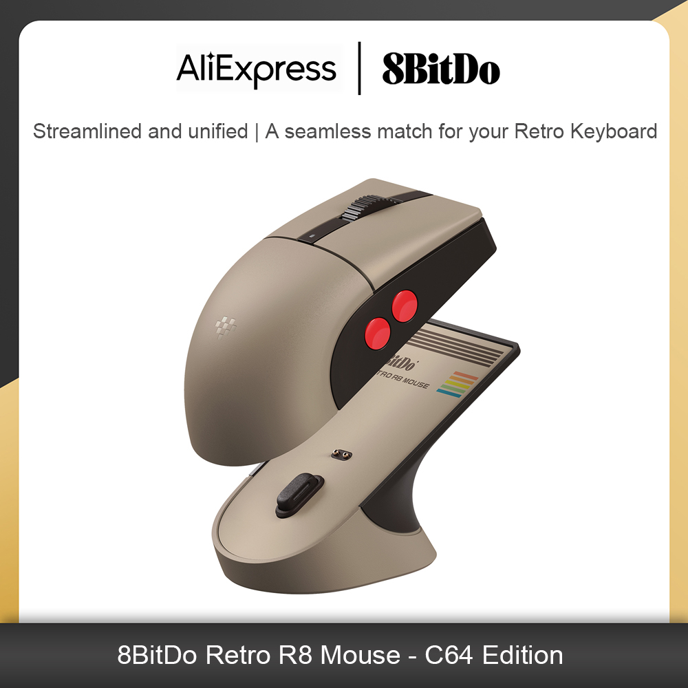 8Bitdo Retro R8 Mouse with Cha - Retro Gaming Style のレビューと価格