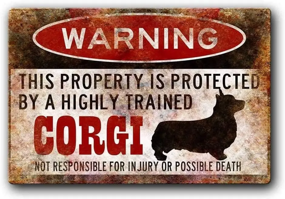DAOLEG Warning Corgi Metal Pla - Retro Gaming Cafe のレビューと価格