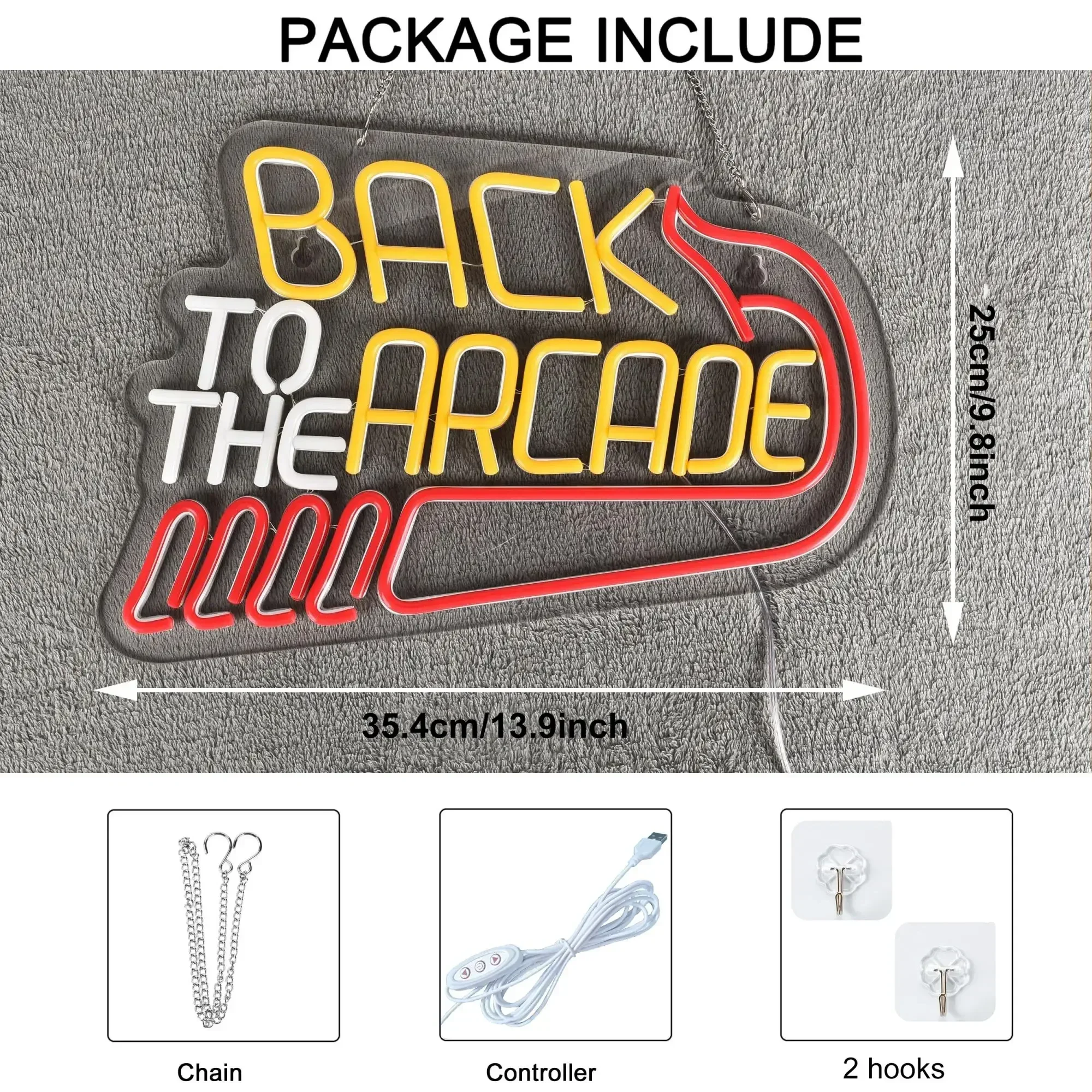 Back to The Arcade Neon Sign R - Retro Gaming Room Ideas のレビューと価格